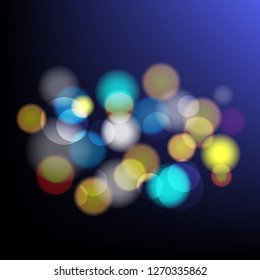 Abstract colorful bokeh background. Vector illustration 