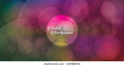 Abstract colorful bokeh background. Vector illustration