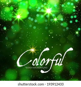 Abstract colorful bokeh background. Vector illustration