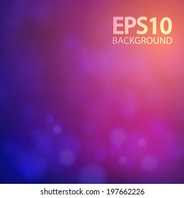 Abstract colorful bokeh background.  Vector illustration.