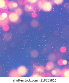 Abstract colorful bokeh background.  Vector illustration