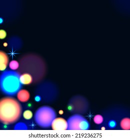 Abstract colorful bokeh background.  Vector illustration