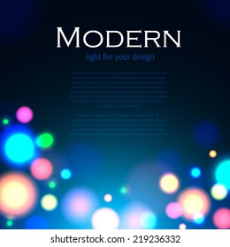 Abstract colorful bokeh background.  Vector illustration