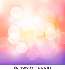 Abstract colorful bokeh background. Vector illustration.