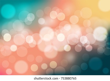 Abstract colorful bokeh background. Vector illustration,