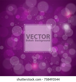 Abstract colorful bokeh background. Vector illustration