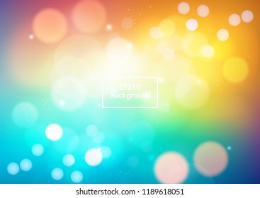 Abstract colorful bokeh blurred background Eps10 vector