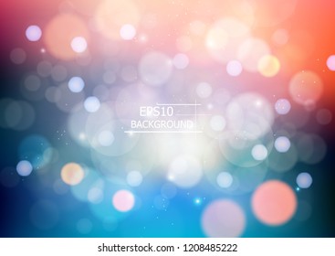 Abstract colorful bokeh blurred background Eps10 vector