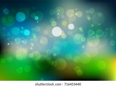Abstract colorful bokeh circles