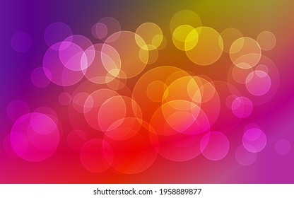 Abstract colorful bokeh circles background. Template for screen, banner, poster, flyer, brochure and presentation. Vector illustration 