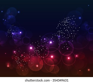 Abstract colorful bokeh digital background. Vector illustration.