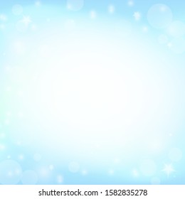 Abstract colorful bokeh and glowing sparkling lighting effects of flash and glare shining particles in random color theme background. Blurred vector EPS10 illustration design.