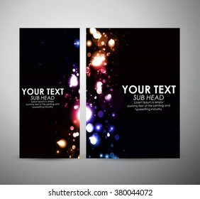 Abstract colorful bokeh. Graphics resources design template or roll up. 
