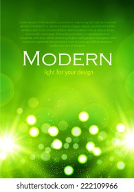 Abstract colorful bokeh & light background. Vector illustration