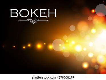 Abstract colorful bokeh & light background.  Vector illustration