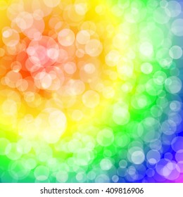 Abstract colorful bokeh light background. Vector illustration