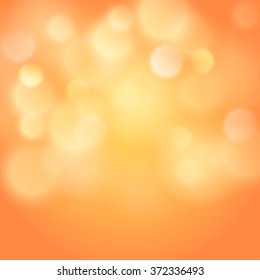 Abstract colorful bokeh light backgrounds blur bokeh blurred blurred office gold peach orange background. Vector illustration