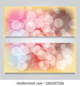 Abstract colorful bokeh light vector banner background ,esp10