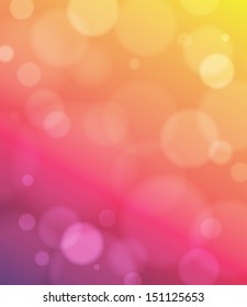 Abstract Colorful Bokeh Vector Background