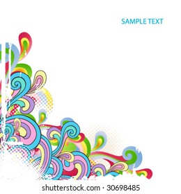 Abstract colorful border
