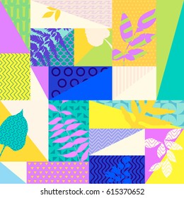 Abstract colorful botanical background