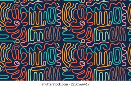 patrón abstracto colorido de impresión botánica. Ilustración vectorial, fondo de pantalla