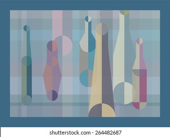 Abstract colorful bottles background vector