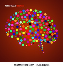  Abstract colorful brain human. Vector illustration. Eps 10