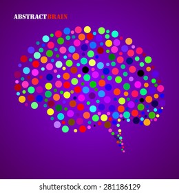  Abstract colorful brain human. Vector illustration. Eps 10