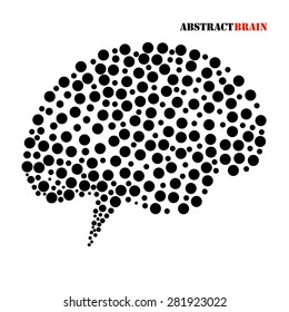  Abstract colorful brain human. Vector illustration. Eps 10