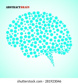  Abstract colorful brain human. Vector illustration. Eps 10