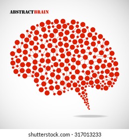  Abstract colorful brain human. Vector illustration. Eps 10