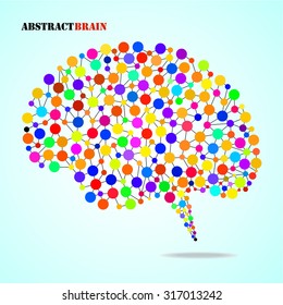  Abstract colorful brain human. Vector illustration. Eps 10