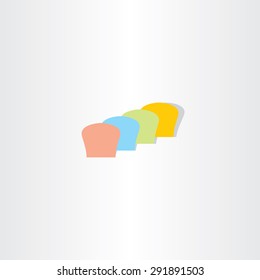 abstract colorful bread logo design