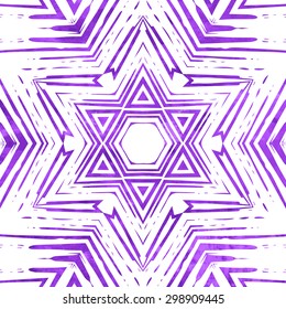 Abstract colorful bright background. Decorative purple geometric element for design.Fantasy oriental motif. Vivid vector illustration.