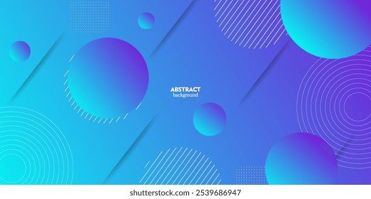 Abstract colorful bright blue gradient illustration background with simple circle pattern display. cool design. Eps10