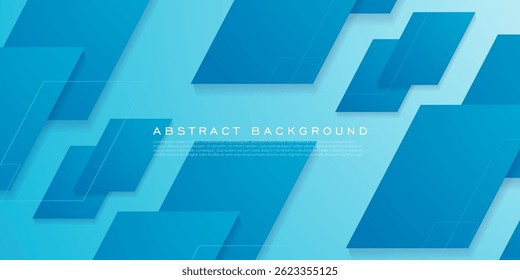 Abstrato colorido brilhante azul gradiente sobrepor fundo. Fundo de padrão de design de papel. Sobrepor formas quadradas padrão moderno plano de fundo. Vetor Eps10