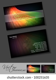 Abstract colorful bright color professional and designer business card template or visiting card set. EPS 10. Vector illustration.