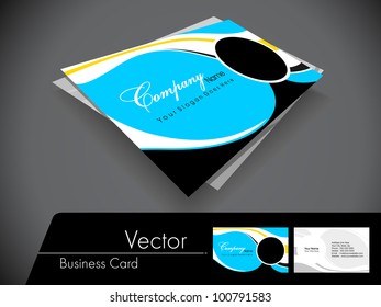 Abstract colorful bright color professional and designer business card template or visiting card set. EPS 10. Vector illustration.