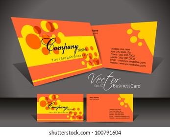 Abstract colorful bright color professional and designer business card template or visiting card set. EPS 10. Vector illustration.