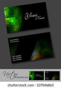 Abstract colorful bright color professional and designer business card template or visiting card set. EPS 10. Vector illustration.
