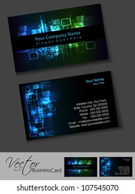 Abstract colorful bright color professional and designer business card template or visiting card set. EPS 10. Vector illustration.