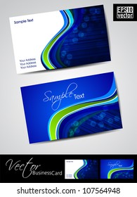 Abstract colorful bright color professional and designer business card template or visiting card set. EPS 10. Vector illustration.