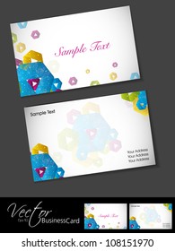 Abstract colorful bright color professional and designer business card template or visiting card set. EPS 10.
