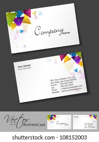 Abstract colorful bright color professional and designer business card template or visiting card set. EPS 10.