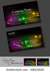 Abstract colorful bright color professional and designer business card template or visiting card set. EPS 10.