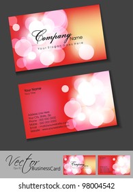 Abstract colorful bright color professional and designer business cards template or visiting card set in pink color. EPS 10, vector illustration.