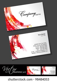 Abstract colorful bright color professional and designer business card set or visiting card set. EPS 10. Vector illustration.