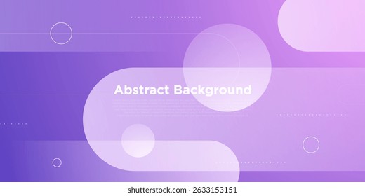 Abstract colorful bright dynamic purple gradient background. Simple trendy shapes overlap geometric pattern. Eps10 vector