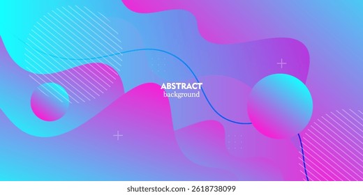 Abstract colorful bright gradient wave 3D background. Minimal wave fluid pattern geometric design. Vector Eps10